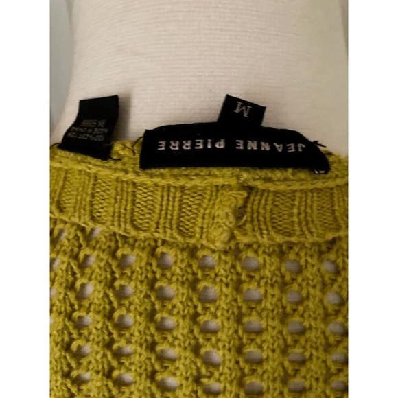 Jeanne Pierre - Green Open Weave Sweater - Size M - Picture 6 of 6